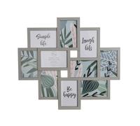 DEENZ Greige Multi Aperture Photo Frame Greige Wall Mounted Multi Family Photos Mdf Glass Panel Home Decoration