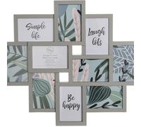 Deenz Greige Multi Aperture Photo Frame Greige Wall Mounted Multi Family Photos Home Decoration