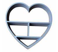 DEENZ Grey Heart Shelf Sections Decorative Wall Shelf