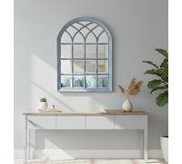 DEENZ Grey Rustic Soho Window Style Mirror Elegant Vintage Hallway Mirror 50.5X71X2.5Cm (Grey Rustic)