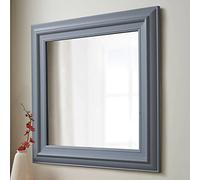 DEENZ GREY WALL MIRROR square frame dorset country style wall mirror 55x55cm