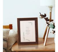 Deenz Haldon Wooden Effect A4 Photo Frame Portrait Display Natural Dark Brown Finish Charming Look Desks, Shelf & Walls 37X28X4 Cm