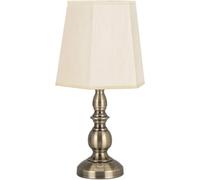 DEENZ Harvard Table Lamp Antique Style Gold Base & Cream Satin Effect Lampshade Ideal for Living Rooms and Bedrooms