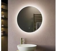 DEENZ Hd Quality Led Bathroom Circular Mirror Illuminated Anti-Fog One Touch Switch Sensor Backlit Border Lighting Round 60Cm Led Mirror light adjustable Dimmable