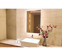 DEENZ Hd Quality Led Bathroom Mirror Lights Touch Switch Sensor Demister Pad Mirrors Border Lighting (70x50Cm)