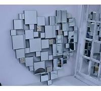 Deenz Heart Shaped Glass Mirror - Chic & Shabby 60 X 60 Cm Bedroom & Bathroom Wall Mirror