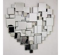 Deenz Heart Shaped Glass Mirror - Chic & Shabby 60 X 60 Cm Bedroom & Bathroom Wall Mirror
