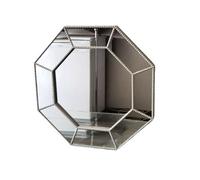 DEENZ Hexagonal Beaded Frame Industrial Style Glass Wall Mirror 59