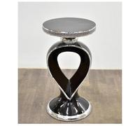 DEENZ Italian End Table Mirrored Crystal Side Table Sparkly Black F046