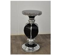 DEENZ Italian End Table Mirrored Crystal Side Table Sparkly Black F054