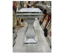 DEENZ Italian End Table Mirrored Crystal Side Table Sparkly White F042