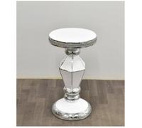 DEENZ Italian End Table Mirrored Crystal Side Table Sparkly White F069