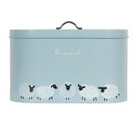 Deenz Kitchen Storage Highland Flock Sheep Design Bread Bin Grey Carbon Steel 22.6X34.5X19 Cm