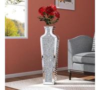 Deenz Large 68Cm Floor Vase Crushed Diamond Tall Flower Vases For Living Room Silver Vase Bedroom Home Decorative Modern Vase For Dried Flower