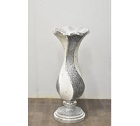 DEENZ Large 80Cm Shiny Sparkly Mirror Crushed Diamond Glitter Flower Pot White Silver V053
