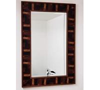 DEENZ Large Antique Wall Mirror Living Room Hall 90X60cm - Brown Bricks Style Frame
