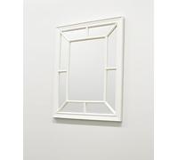 DEENZ Large Rectangle Antique Window Wall Mirror Stylish Decor Durable Frame Window Style Six Colors 60X76Cm (Color:White)