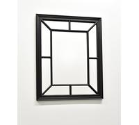 DEENZ Large Rectangle Antique Window Wall Mirror Stylish Decor Durable Frame Window Style Six Colors 60X76Cm (Color:Black)