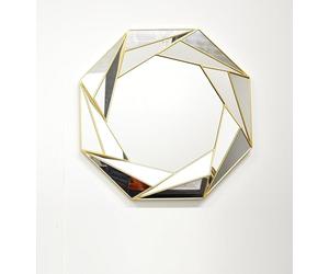 DEENZ Large Round Gold Octagonal Wall Mirror 66Cm Wall Hanging Ornament Home Décor Bedroom Living Room Best For Gift