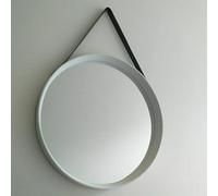 Deenz Large Round Wall Mirror 52Cm White Round Hanging Mirror With Faux Leather Strap Home Living Decor Gift New