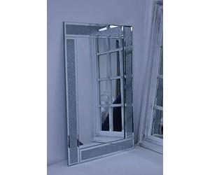 Deenz Large Sparkle Silver Glitter Wall Mirror Frame Glass Living Room Lounge 60X80Cm The World'S Largest Mirror Collection Of Deenz Store