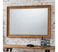 DEENZ Large Stylish Style walnut brown Wall Mirror Bevelled 60x90cm curve frame