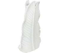 Deenz Large White Leaf Vase Elegant Home Decor Accent Piece Stunning Decorative Centerpiece 38.5 Cm