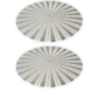 Deenz Line Center Glitter Set Of 2 Center Plate 20Cm Glass Mirrored Sparkle Dining Table Mats Kitchen Luxurious