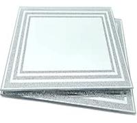 Deenz Line Center Glitter Set Of 4 Placemat 22 X 29 Cm Glass Mirrored Sparkle Dining Table Mats Kitchen Luxurious