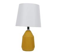 DEENZ Maura Table Lamp Mustard Fabric Shade Reading, Bedroom, Living Room, Study, Office, Home Décor Desk Lamp