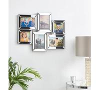 DEENZ Mirrored Multi Aperture 6 Photo Frame 6" X 4" And 4" X 4" Home Decor Wall Mount Wedding Friends Gift