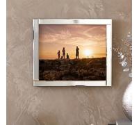 DEENZ Mirrored Photo Frame Holds Photos Home Decorative Living Room Bedroom Room Eye Catching Design (Silver, A4)