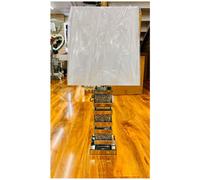 DEENZ Mirrored Rectangle 3 Box Crushed Diamond Table Lamp