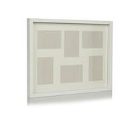 Deenz Multi-Aperture Rectangular Stylish Box Picture Frame 6 Openings White 4X4/6X4 Inch 32.4 X 42.6 X 2.5 Cm