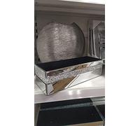 Deenz New Crushed Diamond Crystal Bling Mirrored Tray Storage Box Harper Gem Storage Tray