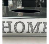 Deenz New Home Silver Crushed Crystal Diamond Tissue Box Diamante Bling, Living Room Best For Gift