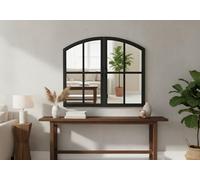 DEENZ New Shape Window Style Wall Mirror Simply Stylish Decor Mirror Wall Window Mirror 72X65Cm(Black)