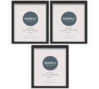DEENZ Pack Of 3 Block Photo Frames Black Fabulous To Add A Personal Touch At Home Stylish Decor Complete Set With Easel Stand And Hooks For Hanging Portrait Or Landscape Everyday Use (8 X 10 Inches)