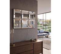 DEENZ Pack Of Contemporary Black Square Shape Wall Hanging Mirror Bevelled Edges Styte Plastic Framed Home Furniture Décor Present Idea 25x1.8Cm (6)