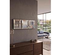 DEENZ Pack Of Contemporary Black Square Shape Wall Hanging Mirror Bevelled Edges Styte Plastic Framed Home Furniture Décor Present Idea 25x1.8Cm (3)