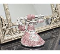 Romany Crushed Diamond Telephone Crystal Shelf Ornament Pink