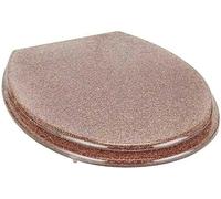 Deenz Polyresin Toilet Seat Glitter Stunning Glittering Detailing Durable Design Perfect Bathroom Addition (Pink)