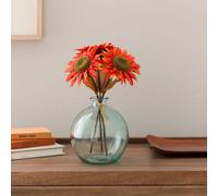Deenz Realistic Sundried Effect Sunflower Bouquet Bold Orange Warmth Beauty Indoor Long Lasting Vibrant Artificial Design 30X18 Cm