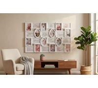 DEENZ Rectangle 24 Multi-Aperture Classic White Plastic Collage Photo Frame Wall Hanging Extra Large Display Home Decor Precious Memories 58x86.8x2.3Cm