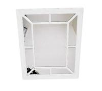 DEENZ Rectangle Antique Window Wall Mirror Stylish White 60X76Cm