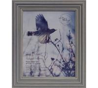 Deenz Rectangle Blue Dusk 10X8'' (25X20Cm) Photo Frame Ridged Design Painted Effect Glass Ready To Hang Or Stand 30.8X27.1X2 Cm