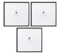 Deenz Rectangle Set Of 3 New York Gallery Style Black Wall Photo Frame 5X7 '' Image Display Special Memories Sleek Design 18X13Cm