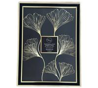 Deenz Rectangle Shaftesbury A4 Wall Mount Photo Frame Black Gold Accent Edge Border Glass Home Office Deco Hangingstanding 29X21Cm