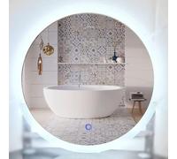 DEENZ Round Bathroom Led Mirror Lights Illuminated Demister Pad Antifog Touch Home Decor Luxury Design 1 (50x50 cm)