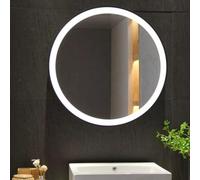 Deenz Round Bathroom Led Mirror Lights Illuminated Demister Pad Antifog Touch Home Decor Luxury Design 40X40 Cm